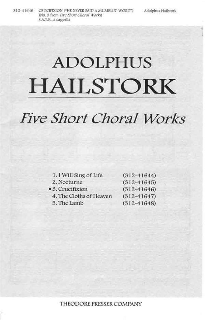 Five Short Choral Works 3. Crucifixion